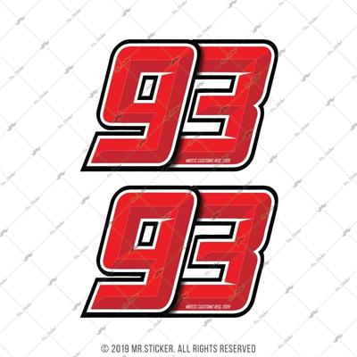 RFHLM154 Reflektif Kirmizi 93 Numara Etiketi 2 li Set