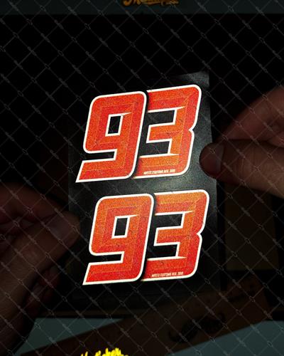 RFHLM154 Reflektif Kirmizi 93 Numara Etiketi 2 li Set