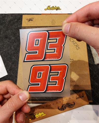 RFHLM154 Reflektif Kirmizi 93 Numara Etiketi 2 li Set