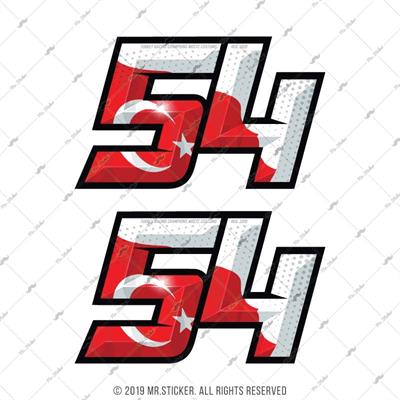 RFHLM157 Reflektif 54 Numara Etiketi 2 li Set