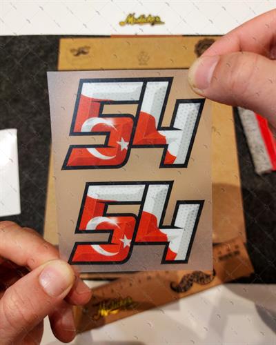 RFHLM157 Reflektif 54 Numara Etiketi 2 li Set