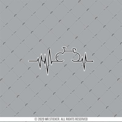 RFHLM166 Reflektif Bisiklet Temali Kalp Ritmi Etiketi