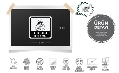 RFHLM169 Reflektif Arabada Bebek Var Etiketi