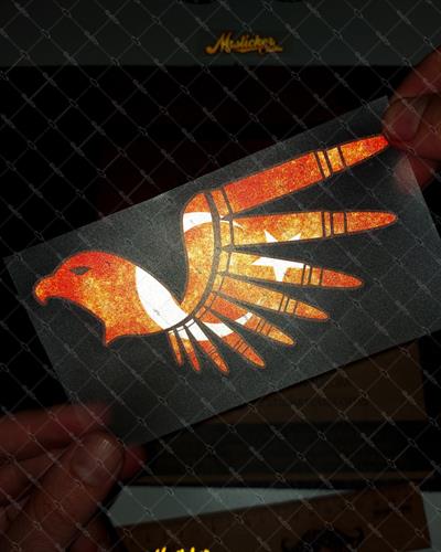 RFHLM174 Reflektif Ay Yildiz Desenli Kartal Etiketi - 2li Simetrik Set