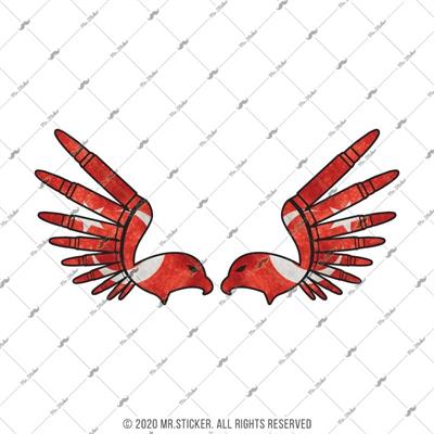 RFHLM174 Reflektif Ay Yildiz Desenli Kartal Etiketi - 2li Simetrik Set