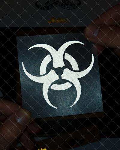 RFHLM18 Reflektif Biyolojik Tehlike Simgesi Etiketi