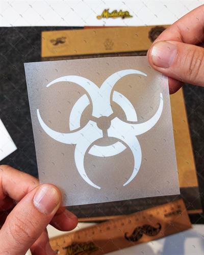 RFHLM18 Reflektif Biyolojik Tehlike Simgesi Etiketi