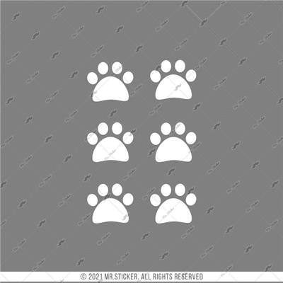 RFHLM19 Reflektif Kedi Patisi Izi Etiket Seti - 6 Adet