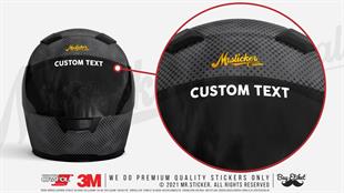 RFHLM190 Reflektif Kisisellestirilebilir Kask Vizoru Etiketi İkili Set
