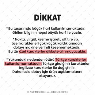 RFHLM190 Reflektif Kisisellestirilebilir Kask Vizoru Etiketi İkili Set