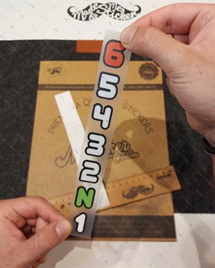 RFHLM222 Reflektif 1 N 2 3 4 5 6 Yazili Vites Etiketi