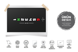 RFHLM222 Reflektif 1 N 2 3 4 5 6 Yazili Vites Etiketi