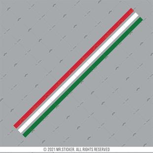 RFHLM224 Yesil Beyaz Kirmizi Renkli Serit Etiketi