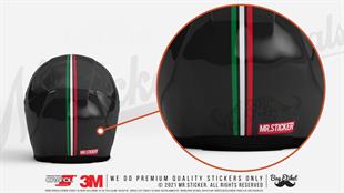 RFHLM224 Yesil Beyaz Kirmizi Renkli Serit Etiketi