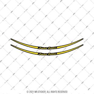 RFHLM226 Vespa Uyumlu Reflektif Limited Edition Yazili Jant Etiketi Ikili Set