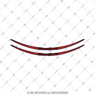 RFHLM226 Vespa Uyumlu Reflektif Limited Edition Yazili Jant Etiketi Ikili Set