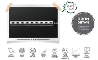 RFHLM3 Damali Reflektif Serit Etiketi