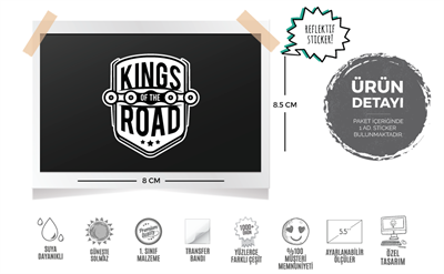 RFHLM36 Reflektif Yollarin Krali Yazili Etiket