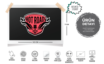 RFHLM37 Reflektif Kizgin Yol Yazili Etiket