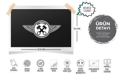 RFHLM40 Reflektif Surmek Icin Dogmus Yazili Etiket