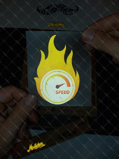 RFHLM41 Reflektif Hiz Yazili Alevli Etiket