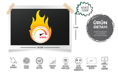 RFHLM41 Reflektif Hiz Yazili Alevli Etiket