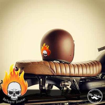 RFHLM42 Reflektif Alevli Kurukafa Etiketi