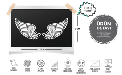 RFHLM45 Reflektif Melek Kanadi Etiketi