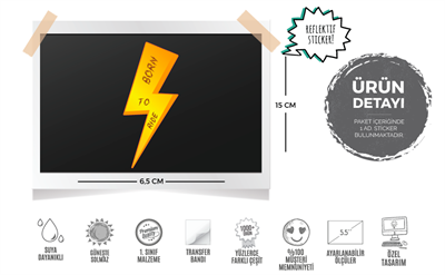 RFHLM47 Reflektif Surmek Icin Dogmus Etiketi