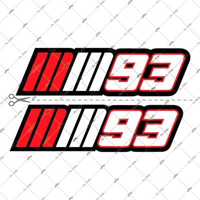 RFHLM53 Reflektif Marquez MM93 Etiketi - 2li Set