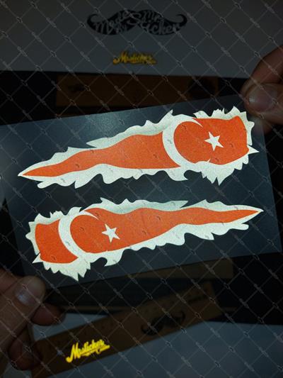 RFHLM54 Reflektif İçi Gözüken Yırtılmış Metal Efektli Turk B.