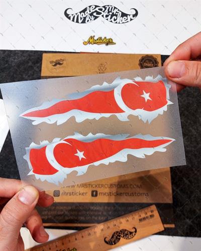 RFHLM54 Reflektif İçi Gözüken Yırtılmış Metal Efektli Turk B.