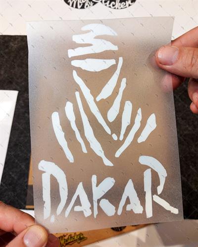 RFHLM55 Reflektif Dakar Etiketi - Beyaz Renk