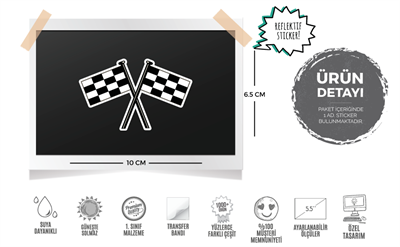 RFHLM6 Reflektif Damali Bayrak Etiketi