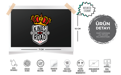 RFHLM61 Reflektif Yollarin Krali Etiketi - Ozel Seri