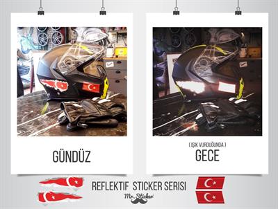 RFHLM64 Reflektif Ay Yildiz Etiketi - Simetrik 2li Set