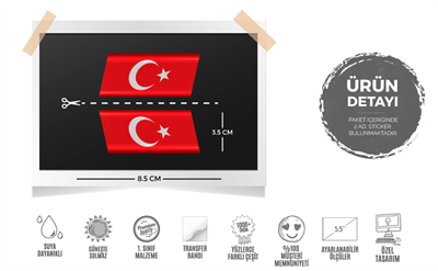RFHLM64 Reflektif Ay Yildiz Etiketi - Simetrik 2li Set