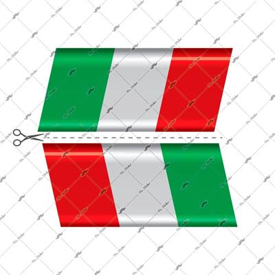 RFHLM65 Reflektif Italya Bayragi Etiketi - Simetrik 2li Set