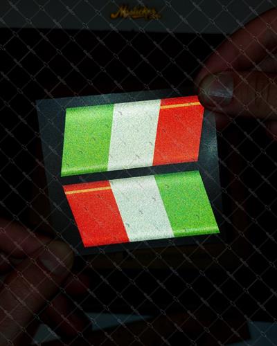 RFHLM65 Reflektif Italya Bayragi Etiketi - Simetrik 2li Set