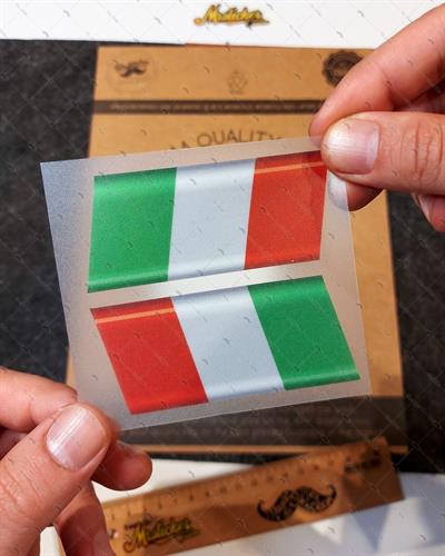 RFHLM65 Reflektif Italya Bayragi Etiketi - Simetrik 2li Set