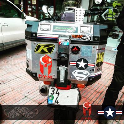 RFHLM67 Reflektif Savas Migfer Etiketi Gokturkce Turk Yazisi Ile