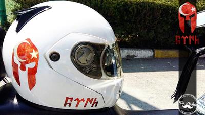 RFHLM69 Reflektif Gokturkce Turk Yazisi - 2li Set - Kan Kirmizi