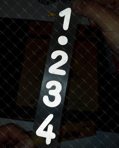 RFHLM74 Reflektif 1 2 3 4 Vites Etiketi Beyaz Renk