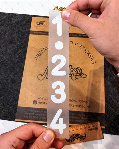 RFHLM74 Reflektif 1 2 3 4 Vites Etiketi Beyaz Renk