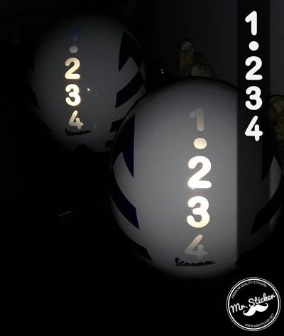 RFHLM74 Reflektif 1 2 3 4 Vites Etiketi Beyaz Renk