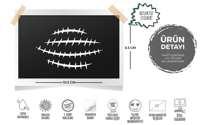 RFHLM79 Reflektif Yarik Dikis Efekti - 4lu Set