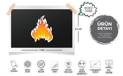 RFHLM8 Reflektif Alev Etiketi