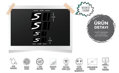 RFHLM81 Vespa Jant Sticker Seti - 2 ad Jant Ici, 2 ad Jant Uzeri