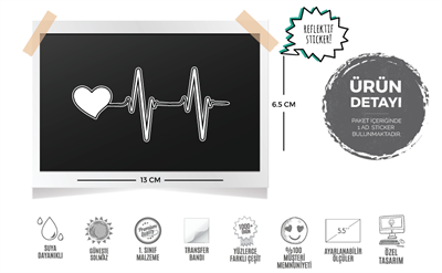 RFHLM86 Reflektif Kalp Ritm Etiketi