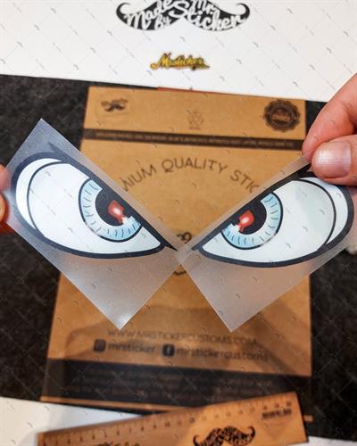 RFHLM87 Reflektif Kizgin Bakan Gozler Etiketi -2 Parca